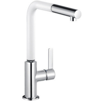 Kludi 40 851 9375 L-INE S Смеситель для кухни 265 мм, выдвижной Г излив, 8,2 л/мин