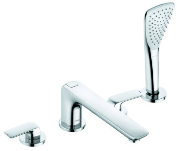 Kludi 41 424 0575 Ameo Смеситель на борт ванны, на 4 отв., керамика 90°, Комплект