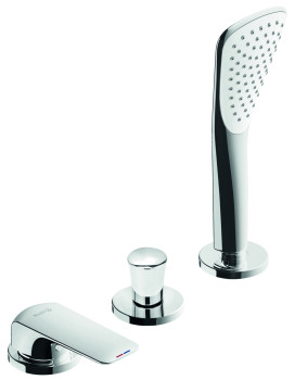 Kludi 41 448 0575 Ameo Смеситель на борт ванны, на 3 отв., Комплект, БЕЗ ИЗЛИВА