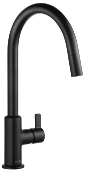 Kludi 46 851 3978 Bingo Star XS Смеситель для кухни 220 мм, выдвижной ∩ излив, 9 л/мин, черный мат.