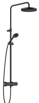 Kludi 68 082 3900 Logo Душевая система для душа, с терм., Ø245/96 мм, 1/3 режима, черный