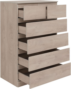 Комод Aquanet Сканди 800x480 Дуб эдгрейн (6 ящиков)