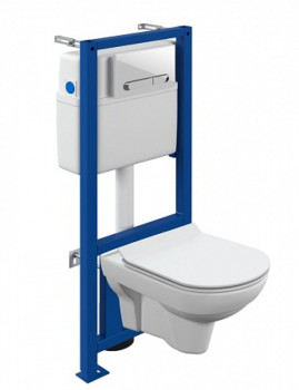 Комплект Cersanit CITY CO DPL EO slim инсталляция LINK PRO кнопка ESTETICA пласт. бел. с рамкой хром