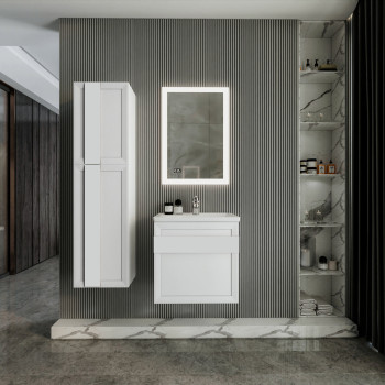 Комплект мебели для ванной Бриклаер БЕРЛИН 60BB, белый