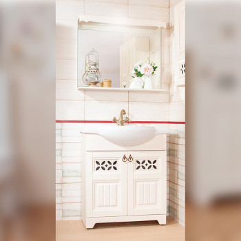 Комплект мебели для ванной Бриклаер КАНТРИ 80K, бежевый