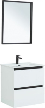 Комплект мебели для ванной De Aqua Ариетта NEW 60 белый матовый