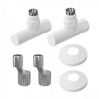 Комплект подключения LM03412RW с круглыми вентилями, белый