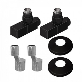 Комплект подключения LM03412SBL с квадратными вентилями, черный