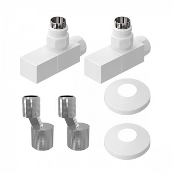 Комплект подключения LM03412SW с квадратными вентилями, белый