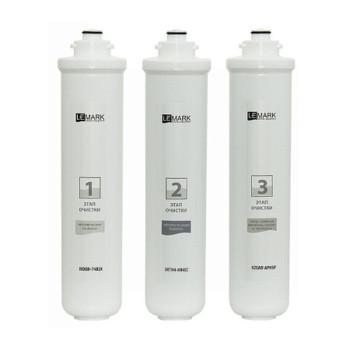 Комплект сменных картриджей Lemark OPTIMA от соли жесткости (накипь) и хлора