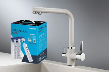 Комплект: Смеситель Granula GR-2015 базальт для кухни + Фильтр Granula ("Барьер ЭКСПЕРТ")