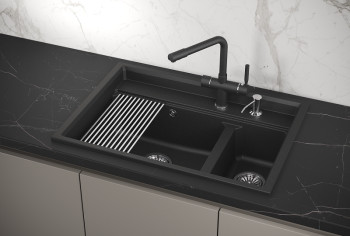 Кухонная мойка Granula 7302, ЧЁРНЫЙ