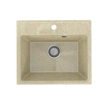 Кухонная мойка Practik PR-M-490-002 (без сифона), слоновая кость