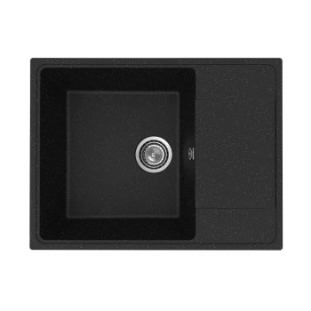 Кухонная мойка Practik PR-M-650-004 (без сифона), черный оникс