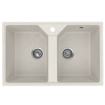 Кухонная мойка Practik PR-M-770-001 (без сифона), белый камень