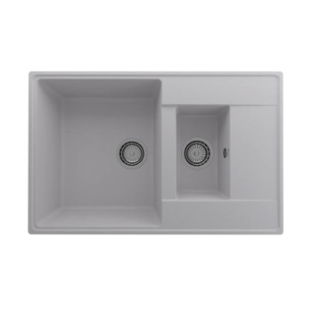 Кухонная мойка Ulgran Quartz Prima 780 1,5K-04, платина