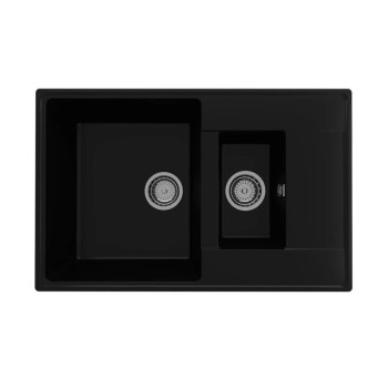Кухонная мойка Ulgran Quartz Prima 780 1,5K-07, уголь