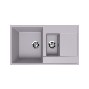 Кухонная мойка Ulgran Quartz Prima 860 1,5K-04, платина