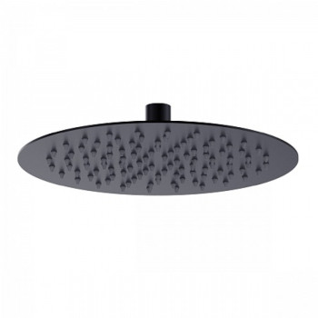 Лейка душевая Lemark LM9481BL верхняя, круглая, Ø250мм, нерж.cталь/черный