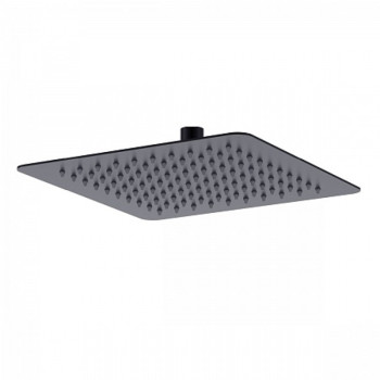 Лейка душевая Lemark LM9487BL верхняя, квадратная, 250х250мм, нерж.сталь/черный