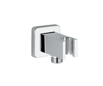 M&Z AC700064 Шланговое подсоединение с держателем ручного душа (квадратный) ХРОМ