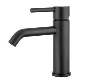 M&Z MZE00210 MZ-Expo Смеситель для раковины, 93 мм, со сливным гарнитуром, ЧЁРНЫЙ МАТОВЫЙ