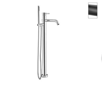 M&Z MZE06509 MZ-Expo Смеситель для ванны, напольный, с душевым набором, ЧЁРНЫЙ МАТОВЫЙ