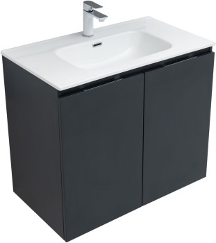 Мебель для ванной Aquanet Алвита New 80 2 дверцы, антрацит