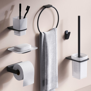 Набор аксессуаров для зоны красоты и туалета, черный