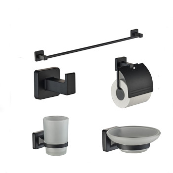 Набор аксессуаров ZOLLEN KARBEN (KA44424) для ванной комнаты- 5 предметов ЧЁРНЫЙ