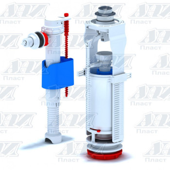 Набор с боковой подводкой 1/2" с пласт. штуцером, кн. хром АНИ пласт (WC8010C)