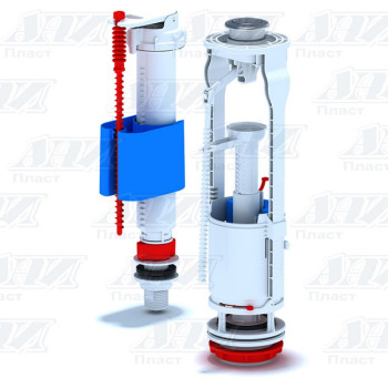 Набор с ниж. под. 1/2" с пл. штуцером, двойная кнопк. хром АНИ пласт (WC9510C)