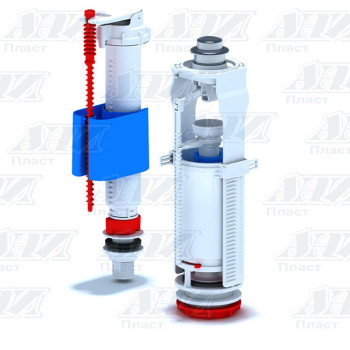 Набор с нижней подводкой 1/2" с пласт. штуцером, кн. хром АНИ пласт (WC8510C)