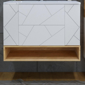 Ниша для тумбы Бриклаер КРИСТАЛЛ 100 см, дуб бунратти