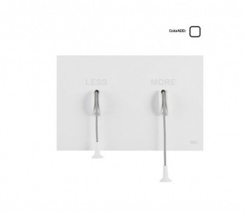 Панель механ. двойная LESS IS MORE, металл белый, OLI