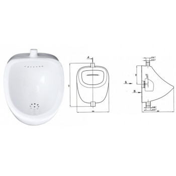 Писсуар "ДЕЛЬТА" (ФАРФОР)