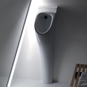 Писсуар напольный с сифоном и креплением, цвет: белый