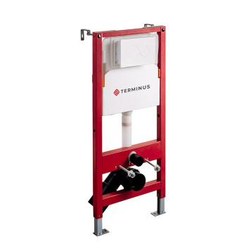 Пневматическая система инсталляции для подвесного унитаза 4 в 1 Terminus, с клавишей