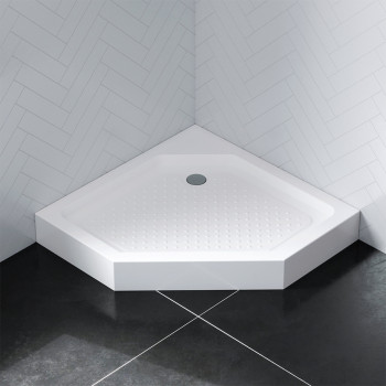 Поддон душевой с сифоном, 90х90 см, пятиугольный