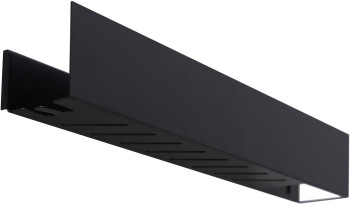 Полка Aquanet Магнум 70x12 черная матовая, с крючками