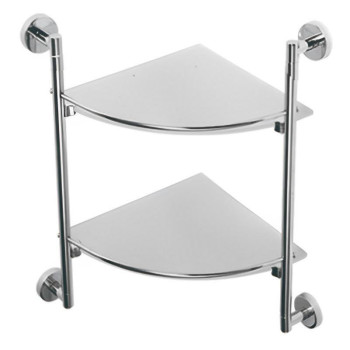 Полка стеклянная угловая D-Lin D262100, хром