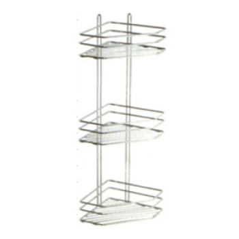 Полка угловая "Lider" (4027) трапеция, 3-х ярусная, 20*20*45 см