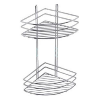 Полка угловая "Lider" (4229) полуовал, 2-х ярусная, 20*20*38,5 см