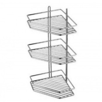 Полка угловая "Lider" (4233) трапеция, 3-х ярусная, 20*20*62 см