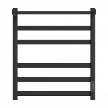 Полотенцесушитель электрический Point Меркурий PN83856PB П5 500x600 с полкой, диммер справа, черный