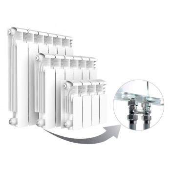 Радиатор Алюминиевый RIFAR Alum VR 500- 8 секций (нижнее правое подключение)