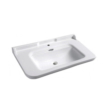 Раковина 100х55 см, 1 отв., керамическая, цвет: белый/хром