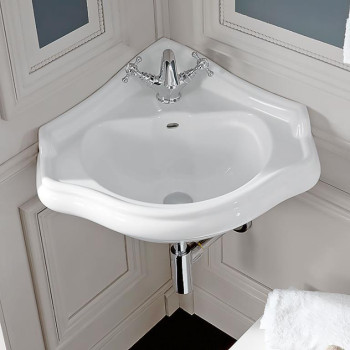 Раковина 40х40х56 см, 1 отв., цвет: белый