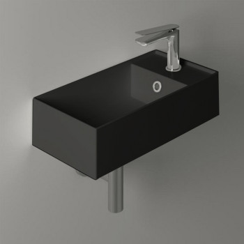 Раковина 50х27 см, 1 отв., цвет: черный матовый