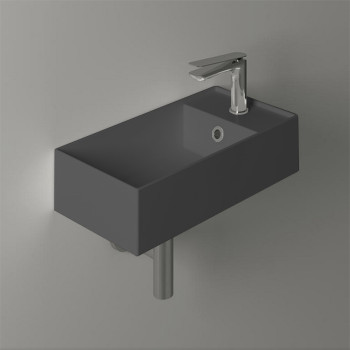 Раковина 50х27см., подвесная, 1 отв., правая, цвет: antracite matt